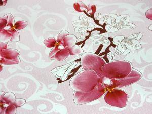 «Клеенка 1,32*20м на нетканой основе Декомир "Орхидея Ванда" (розовый)» - фото 1