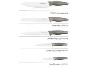 «Набор ножей 6 предметов на подставке 19-20-20-12-9см Mayer&Boch» - фото 1