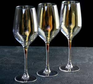 «CELESTE Набор бокалов для вина 6шт 350мл Золотистый хамелеон (03169)» - фото 1