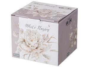 «Сахарница 400мл Белый цветок (серая)» - фото 1