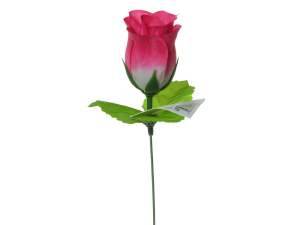 Купить Цветы искуственные Роза 35-40см пластик