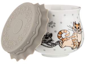 «Баночка для меда и варенья с силиконовой крышкой "Озорные коты" 180мл» - фото 2