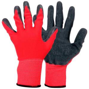 Купить Перчатки хозяйственные PARK EL-C3032 размер 10 (XL), красные с серым