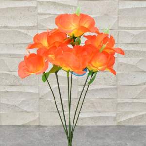 Купить Цветы искусственные Лилия оранжевая 6 цветков 32см