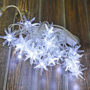 Купить Гирлянда электрическая "Яркие снежинки" 20 LED ламп, 3,6Вт, длина 2,8м, свет белый