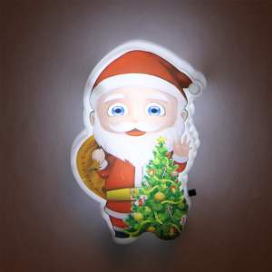 «Светильник - ночник 9,5*6см новогодний "Дед Мороз" работает от розетки» - фото 1