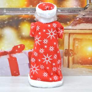 «Сувенир Дед Мороз музыкальный 39см красный со свечой и мешком» - фото 1