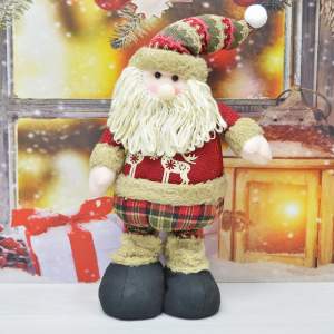 Купить Сувенир "Дед Мороз" 50-80см красный, телескопические ноги