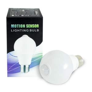 Купить Лампа LED с датчиком движения 5W 6500К E27 А65