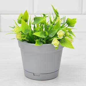 «Горшок цветочный Mint 0,7л d120мм, серый» - фото 1