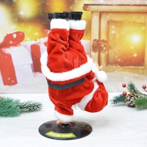 «Сувенир "Дед Мороз" музыкальный 26см, в красной шубе, танцует (работает от 3*АА)» - фото 1