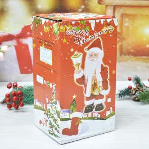 «Сувенир "Дед Мороз" музыкальный 25см, в красной шубе с фонарем, микс (работает от 3*АА)» - фото 2