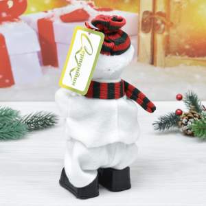 «Сувенир "Снеговик в шарфике" музыкальный 21см, работает от 3*ААА - в комплект не входят» - фото 1