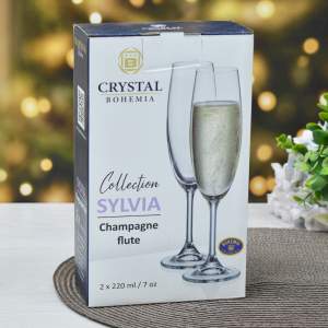 «Набор бокалов для шампанского 2шт 220мл "Sylvia"» - фото 1