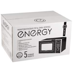 «Микроволновая печь ENERGY EMW-20707EG, 700Вт, гриль, черная» - фото 2